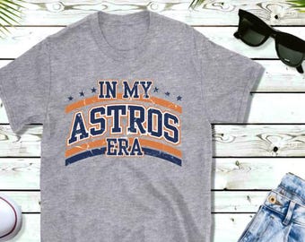 Camiseta de la era de los Astros: Camiseta unisex de algodón para fanáticos del béisbol