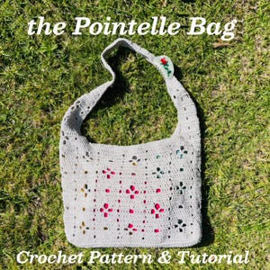 Crochet Bag Pattern | Filet Crochet Tote, Pointelle Pattern (PDF)