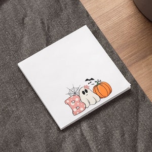 Ghost Sticky Note for Halloween Post it, Cute Spooky Stationary Gift, Back to School Supplies, Office Supplies, Kawaii Notepad Gift for Her