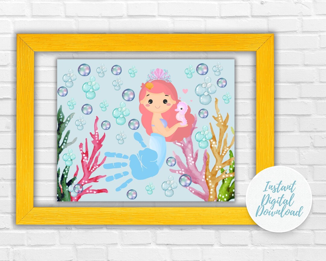 Summer Handprint Art Craft for Kids, DIY Hand Print Template Baby ...
