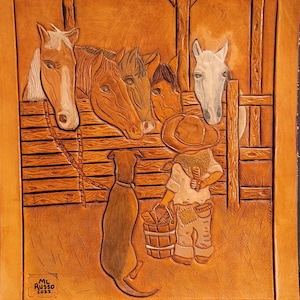 Custom Leather Frameable Artwork