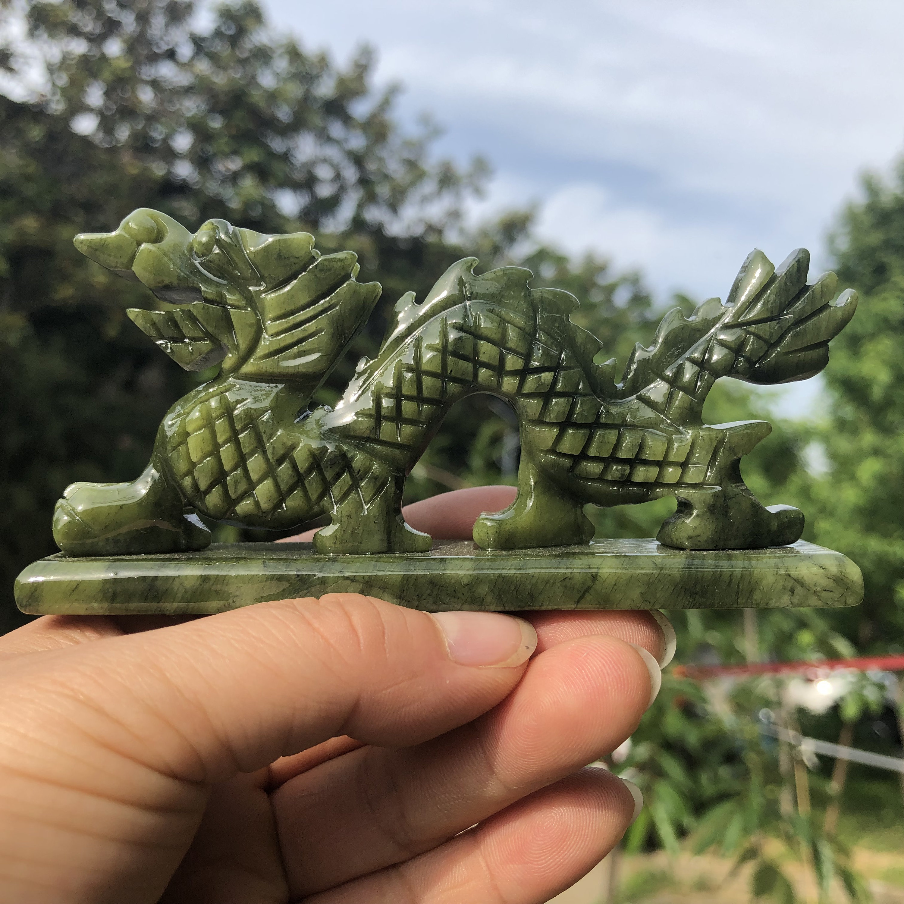 龍の彫刻テーブル - Etsy 日本