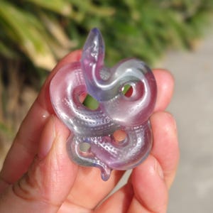 3D Jade Snake Pendant, Chinese Zodiac Snake, year of snake, Carving Natural blue fluorite Ornament jade stone Necklace, Feng shui Snake