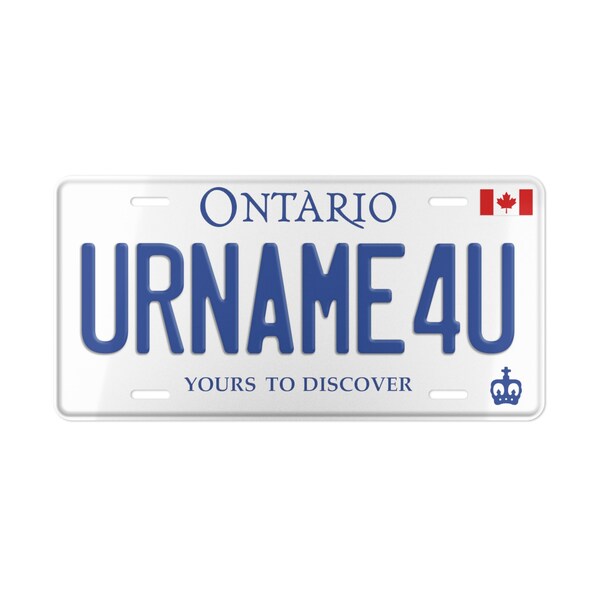 thumbnail image 2 of Custom Illinois Novelty License Plate - Gloss Finish, Personalized Text, Front Mount 2 of 6