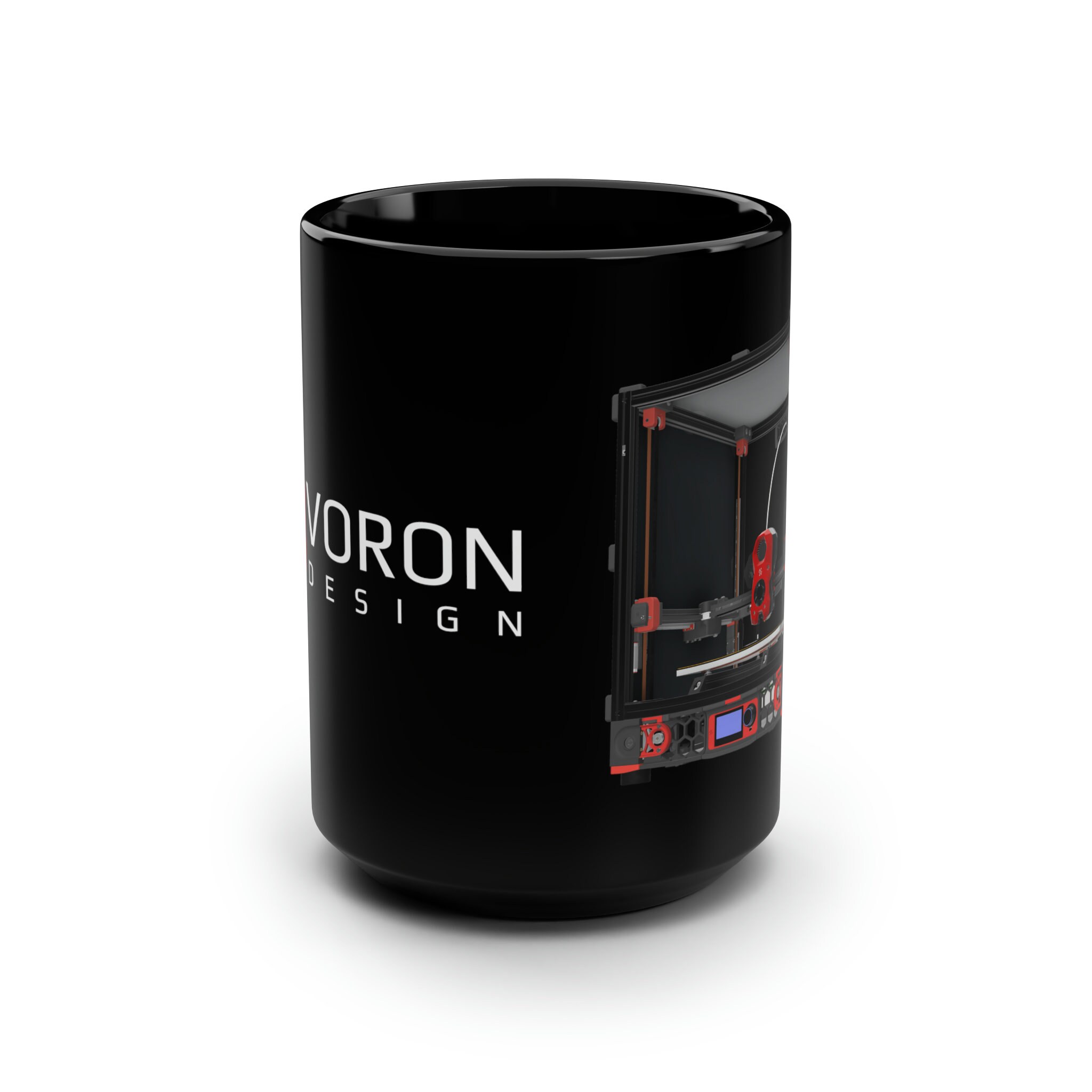 NEW DESIGN Voron Design 15oz. Black Mug 2.4R2 3D Printer Rendering
