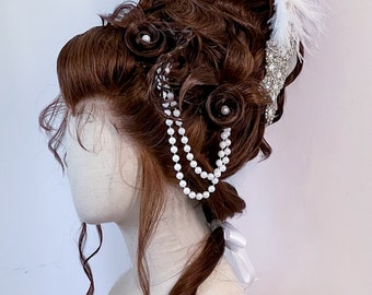 18th century hairstyle. Made from 100% human hair.