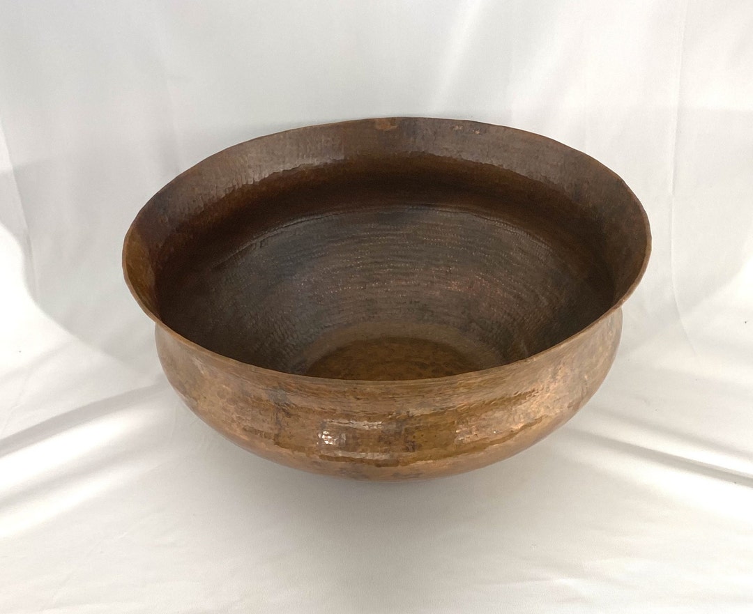 8x18 Heavy Copper Fruit Bowl 3.800kg Etsy