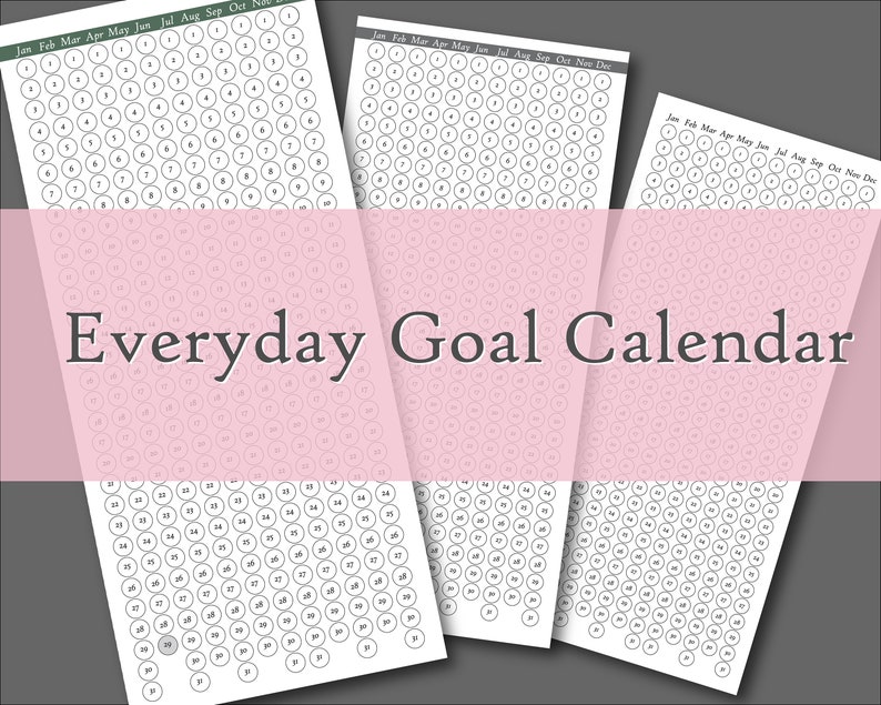 Everyday Goal Tracker Etsy