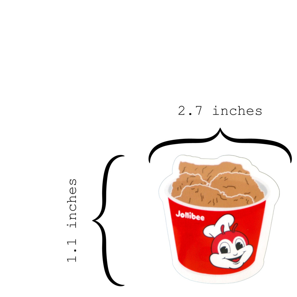 Jollibee Sticker Jollibee Chicken Sticker Best Chicken in Etsy