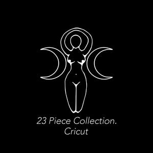 23 Piece Wiccan Witchcraft Symbols Set Circut Bundle \ Pagan png \ Witchcraft Magick \ Tattoo stencil \ Vector \ Sublimation \ diy