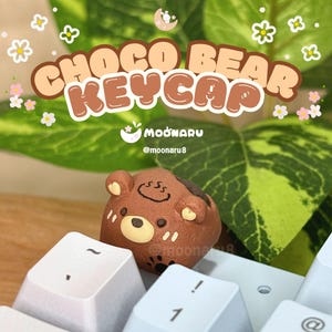 Choco Bear keycap - Artisan Key Cap - cute keycap