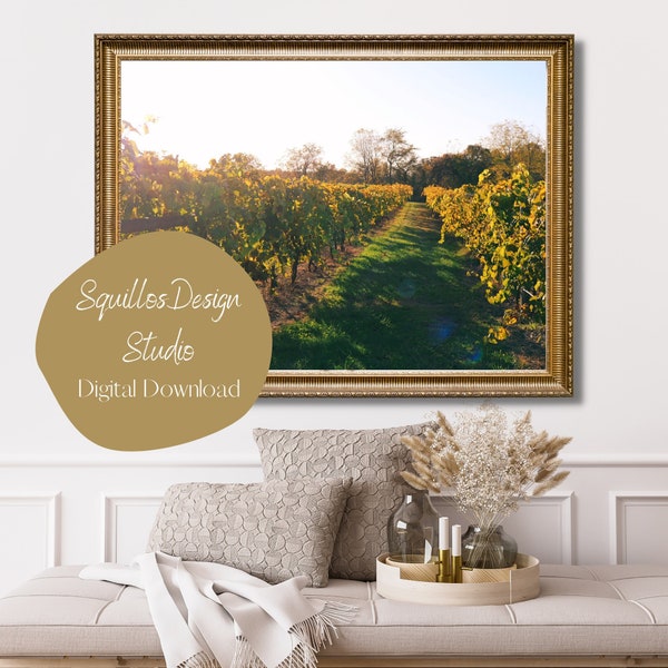 Winery Plants Digital Print| Vineyard Instant Download| Rustic Farmhouse| Print at Home| up to 40"x60" size| PNG JPG PDF