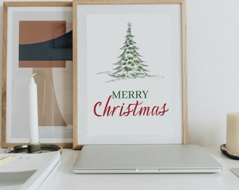 Christmas Tree Art Print: Holiday Wall Decor (Digital Download)
