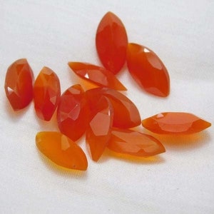 5x10mm Carnelian Gemstone, Carnelian Marquise Cut, Loose Stone Lot, Semi Precious Stone, Natural CALIBRATED Gemstone.