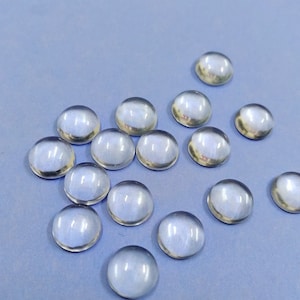 10x10mm Round Natural Crystal Quartz Cabochon, CALIBRATED Loose Stone Cab, Semi Precious Gemstone Cabochon