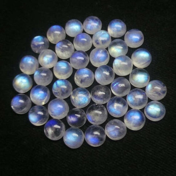 10mm Natural Rainbow Moonstone Cabochon, CALIBRATED Moonstone Round Cab, Semi Precious Loose Gemstone, Good Quality Cabochons.