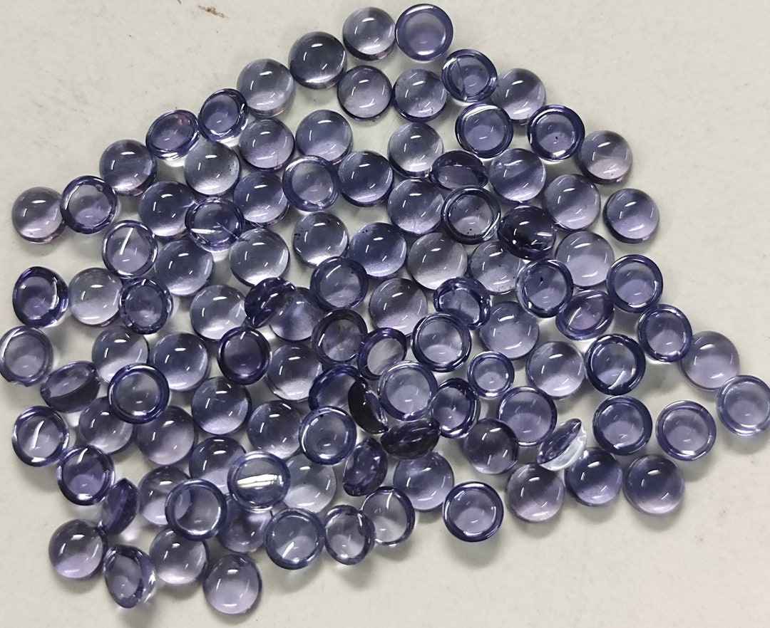 Lot De 6 Pierres Précieuses Cabochon Rond Taille Mélange étoiles Rubis Nature