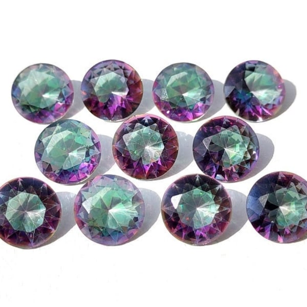 4mm Mystic Topaz Gemstone, Mystic Topaz Round Faceted ,Mystic Topaz Loose Stone, Semi Precious Cut