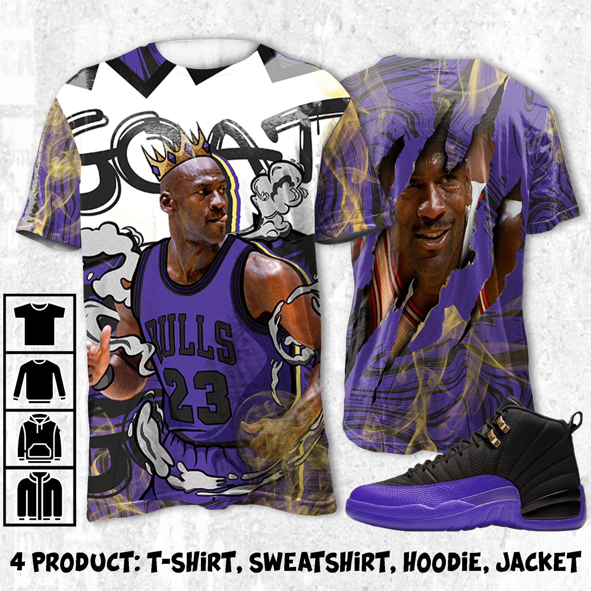 Purple Jordan Shirt - Etsy