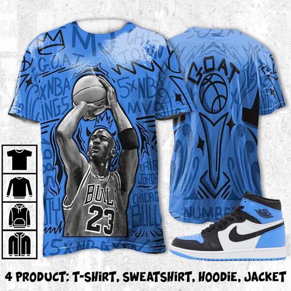 university blue jordan 1shirt
