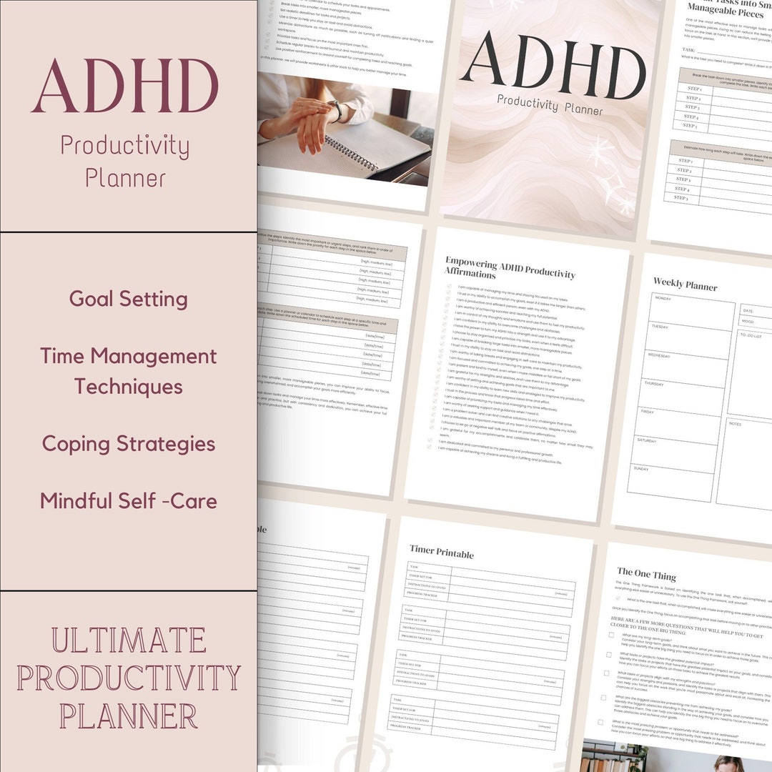 ADHD Planner Printable Planner Download Now - Etsy