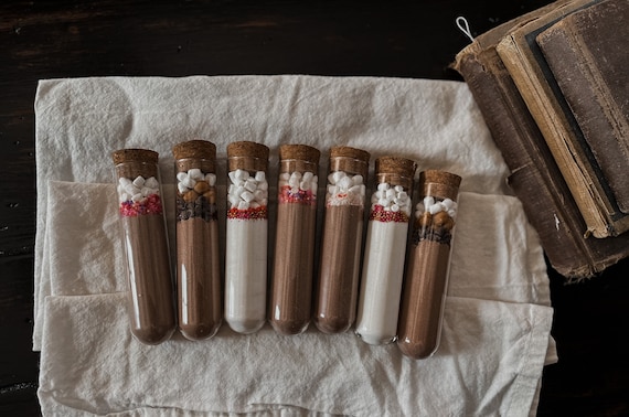 Cadeau étudiant, cadeau, sachet de cacao ; tube de chocolat chaud, chocolat chaud, Noël, cadeaux de mariage, cadeau pour un professeur, remerciement,