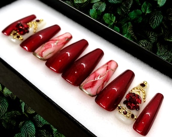 Gel X Coffin Nails - Etsy