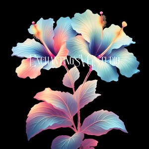 Neon Hibiscus SVG Pack - Vibrant Tropical Flower Clip Art - Digital Download - DIY Crafts, Vinyl Decals, T-shirts - Instant Download