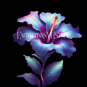 Neon Hibiscus SVG Pack - Vibrant Tropical Flower Clip Art - Digital Download - DIY Crafts, Vinyl Decals, T-shirts - Instant Download