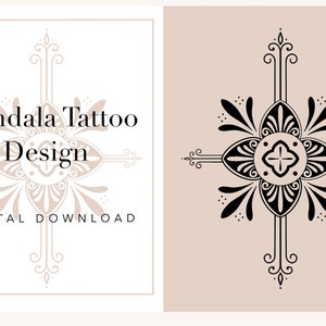 Conception de petit tatouage mandala | téléchargement immédiat