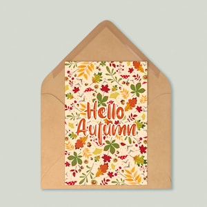 Cartes postales d'automne (7 pcs) avec enveloppes | Cartes inspirées de l'automne