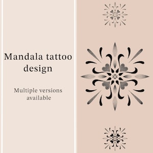 Heart mandala/ornament tattoo design | instant download | design + stencil for your tattoo artist