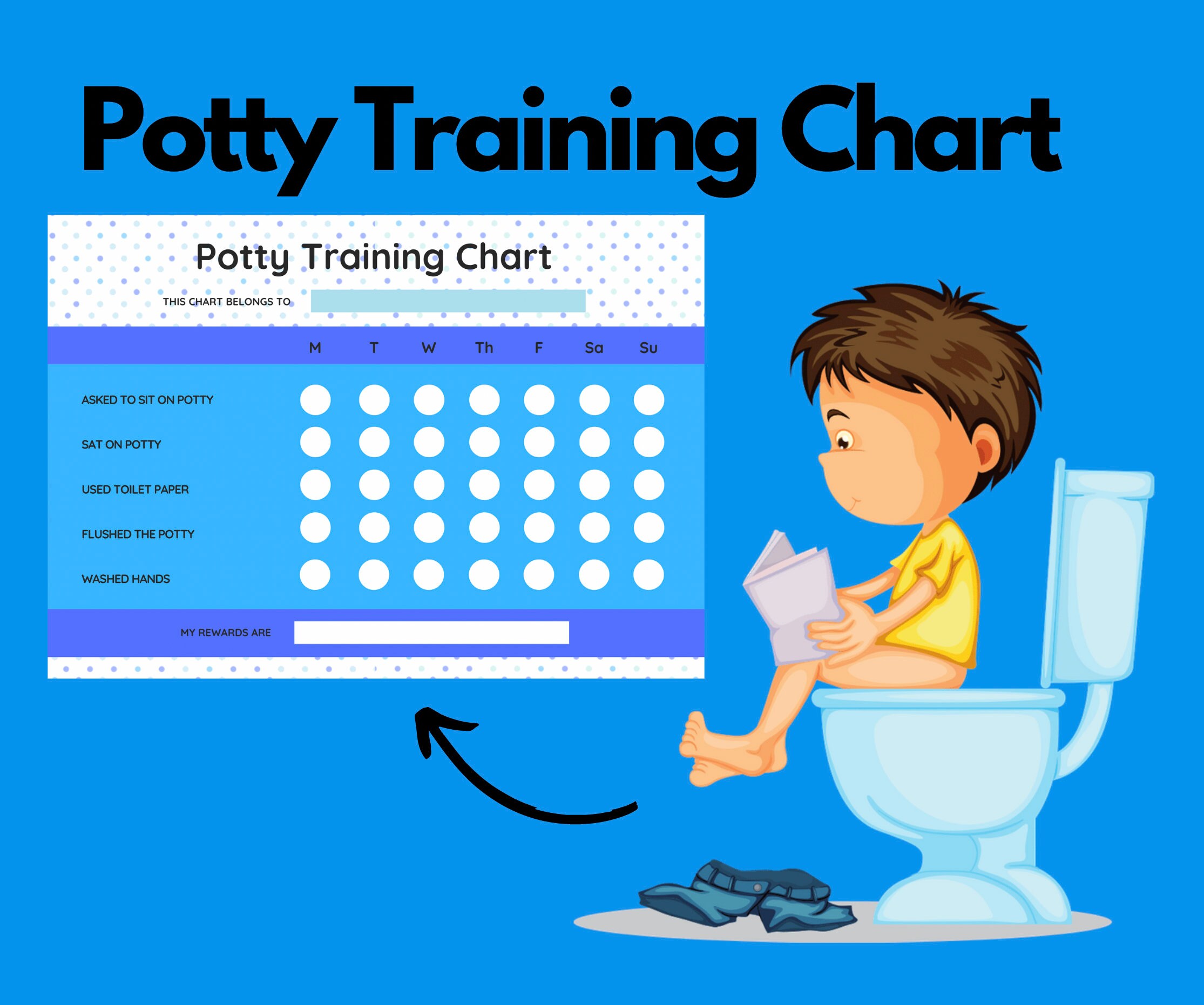 Potty Training Girl /boy Potty Chart Template digital Etsy Singapore