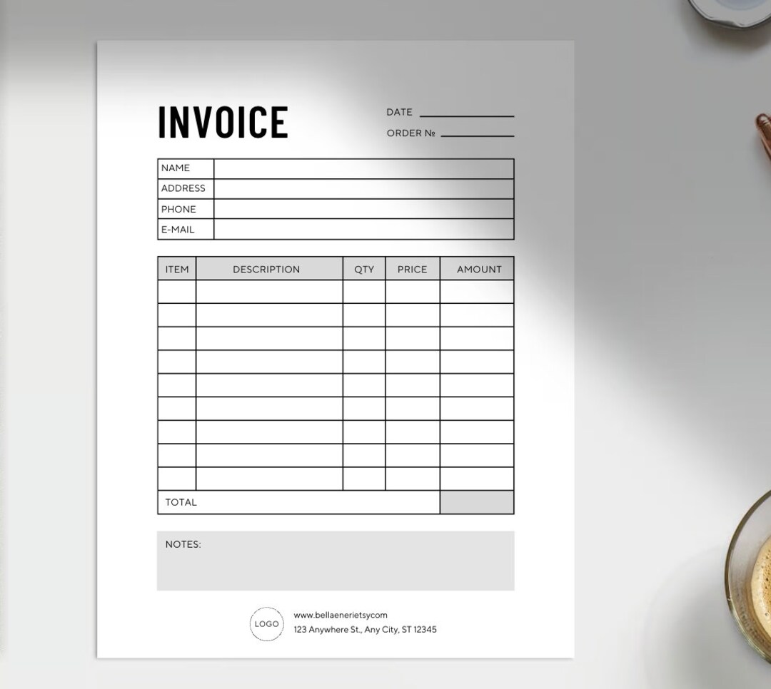 Invoice Template PDF Docs/word. Business Invoice. Invoice Word