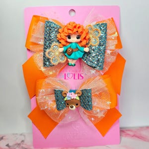 Merida Brave Hair Bow / Headband Set