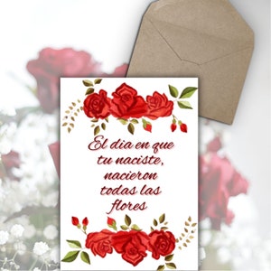 Feliz Cumpleaños Carte de vœux | Carte d’anniversaire espagnole | Carte de vœux joyeux anniversaire | Cadeau pour elle, lui, eux | Téléchargement instantané de Canva