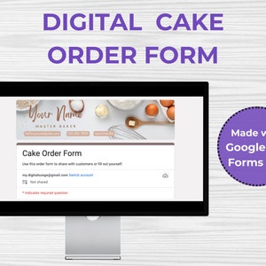 Cake Order Form Template Google Forms Order Template Editable Cake Business Order Form Printable Bakery Order Form Digital Custom Order Form