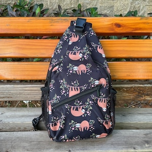 Sloth Sling Bag, Sloth Sling Backpack, Crossbody Backpack Chest Bag for Travel Hiking