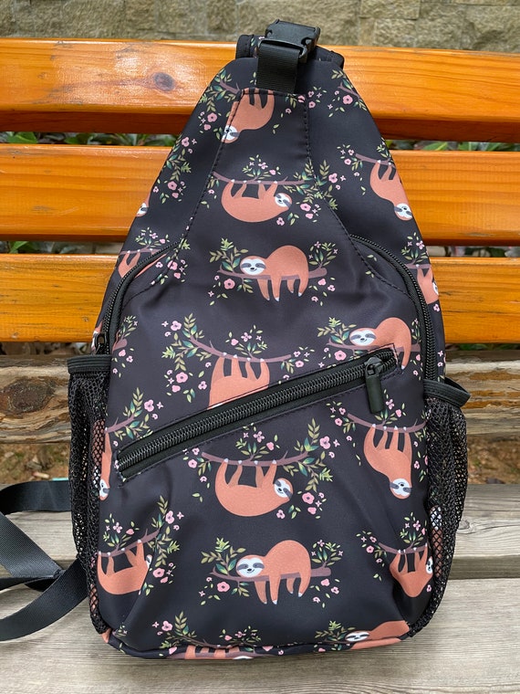 Sloth Sling Bag Sloth Sling Backpack Crossbody Backpack Chest Bag for Travel Hiking Etsy