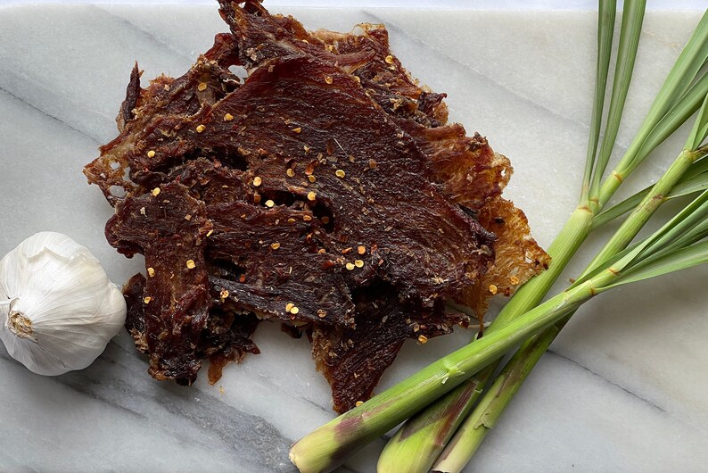 Lemongrass Flavored Beef Jerky Chips Etsy