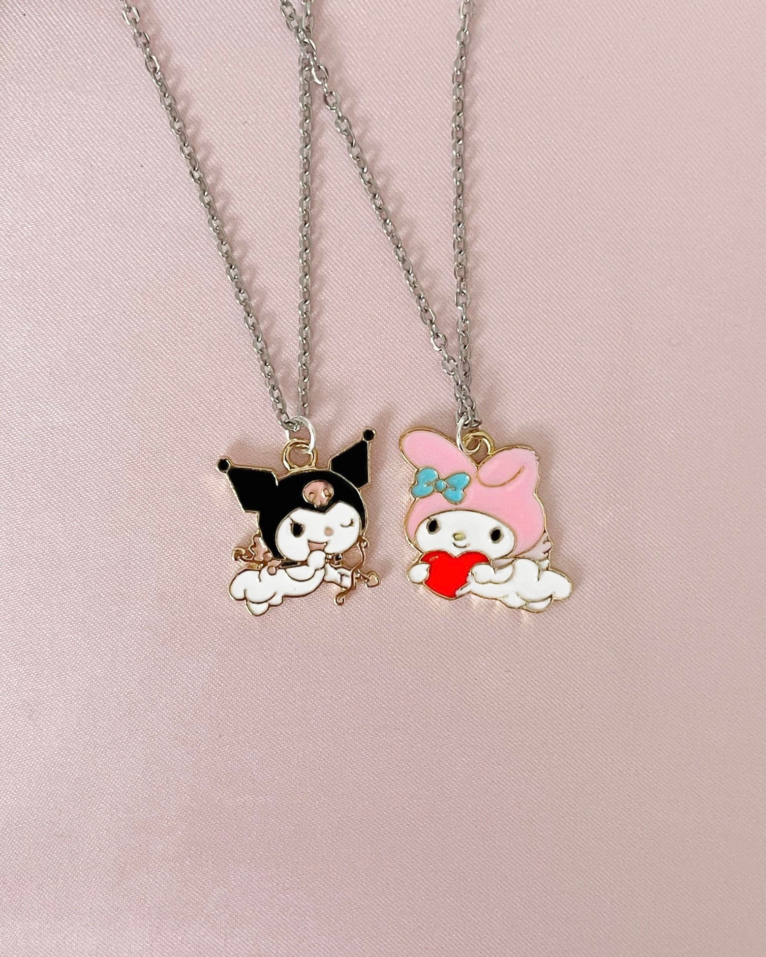 Matching Sanrio Necklaces Set, My Melody and Kuromi, Kawaii Cute Unique ...