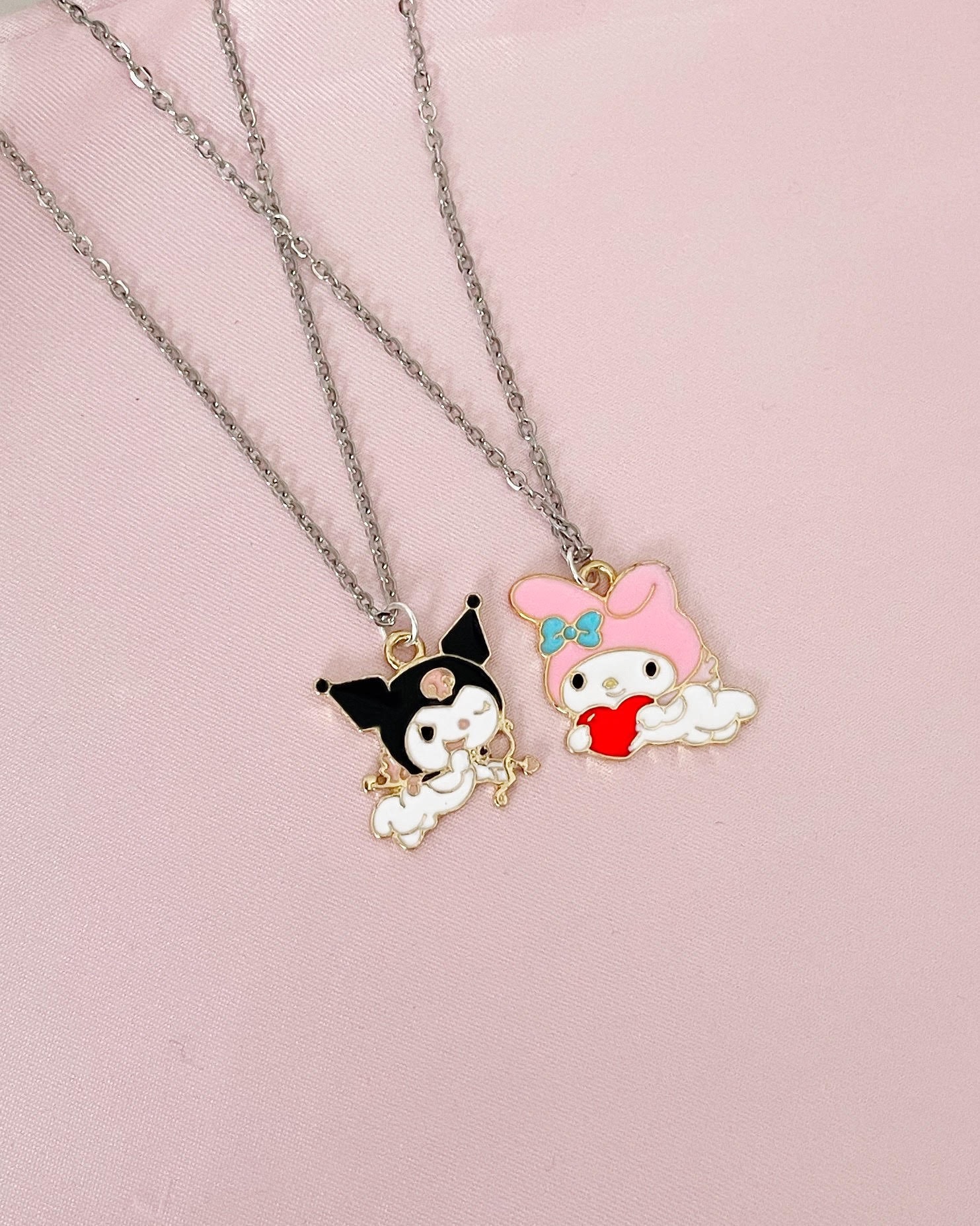 Enamel Magnetic Sanrio Family Matching Necklace