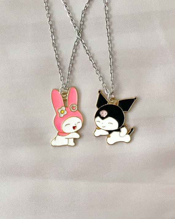 Matching Sanrio Necklaces Set, My Melody and Kuromi, Kawaii Adorable Unique  Gift for Bestfriend/bffs/friendship/couples, Sanrio Girl Gift 