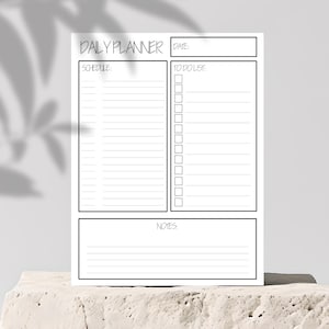 One page daily planner l organize yourself l motivation l Instant download l PDF file