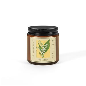 Lilly of the Valley Soy Candle May Birth Flower gift Personalized birth flower Candle Lilly Vintage Candle  Wild Flower Candle Botanical