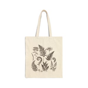 Fern Tote Bag, Plant Lover Gift, Botanical Bag, Gardener Tote, Nature Tote bag, PNW Gift, Out Door Lover Gift, Forest ,National park Tote image 5