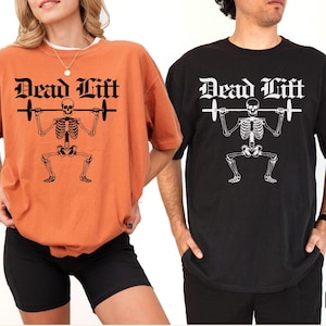 Dead lift Skeleton Funny Halloween Gym Shirt Pump Cover Halloween Spooky Gym Shirt Workout shirt Halloween Weightlifting Funny Gym Rat Shirt