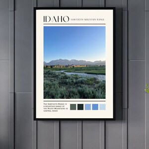 Idaho Sägezahn Berg Poster Digitaler Download