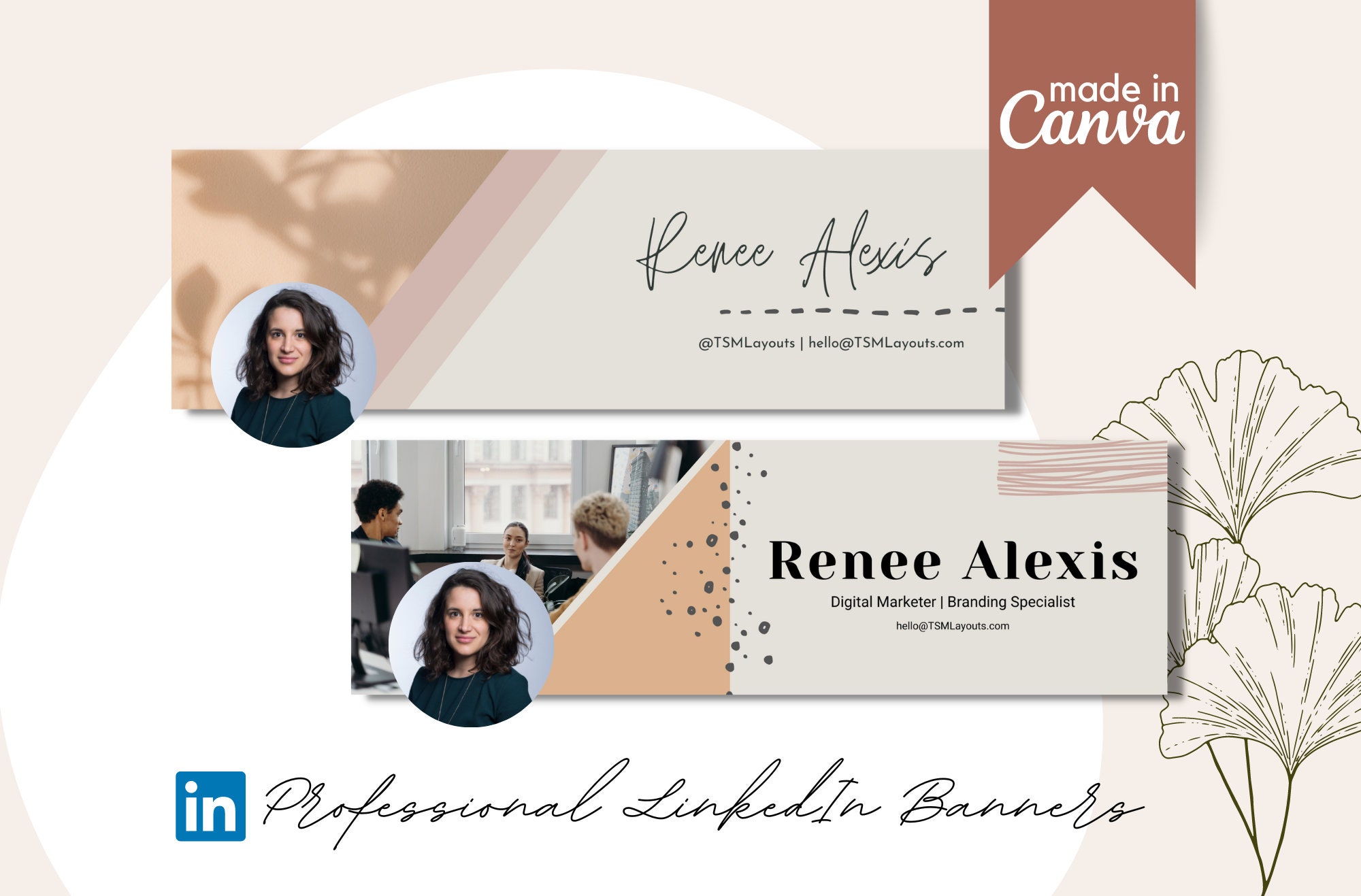 Editable Linkedin Header Canva Templates for Creatives, Linkedin Banner ...