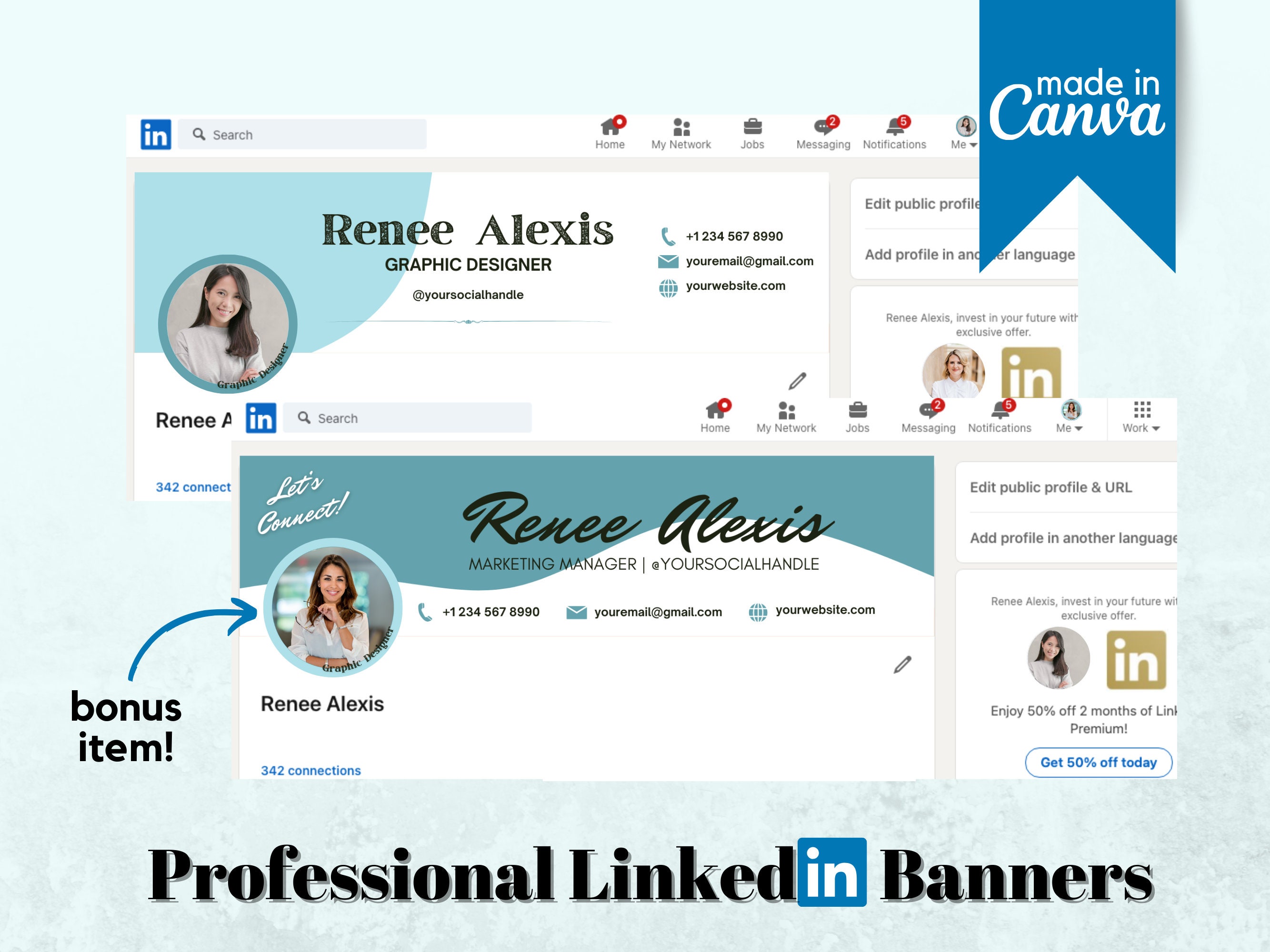 Linkedin Banner Template for Personal Branding Linkedin Header for ...